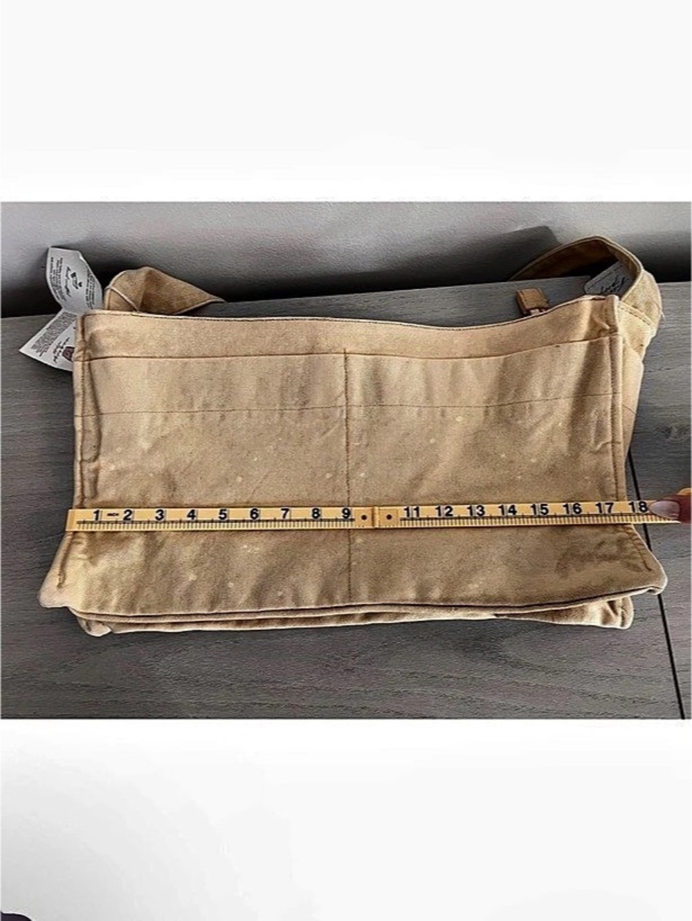 New Free People Camp Crush Sling Bag Yellow Canvas Tote Crossbody Adjustable Str - Picture 6 of 8